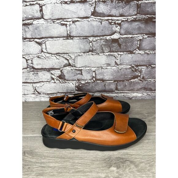 Wolky Brown Leather Strappy Comfort Wedge Ankle Strap Sandals Women 42EU/11M US - Picture 16 of 16